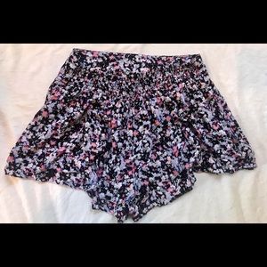 AE Floral Print Skort Shorts High Elastic Flowy